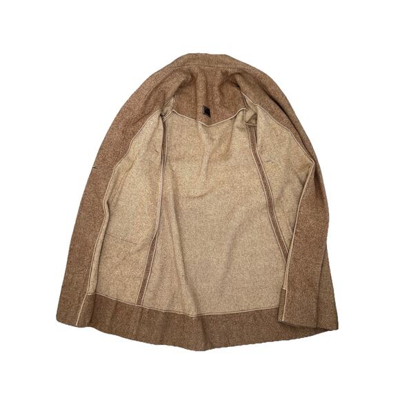 Vintage Wool Tweed Belted Brown Coat Chippewa Woolen Mills Women’s Size Medium - Picture 2 of 8